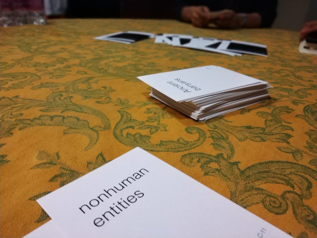 PearlAcademyInd's tweet photo. The workshop conducted by Agat Sharma, explored a collaborative game by using Speculative Fabulation Salon, whether it is possible to set-up a new city in collaboration with others, using Cards against humanity. #PDF2019 #PearlAtPDF #PearlCreativeConversation #MadeToCreate https://t.co/6n1aODmbZ7