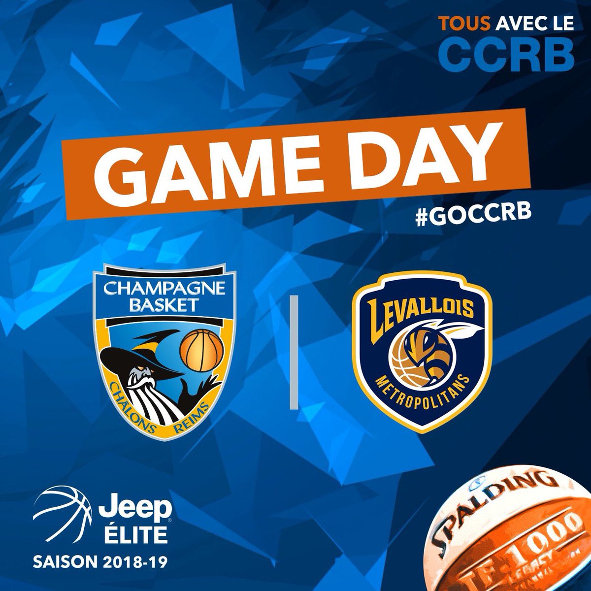 JOPASSAVEDUC13's tweet photo. 💥🏟Game Day💥
🆚 @LevalloisMetro
🏠 Châlons
⌚️20h
🏆#JeepELITE
On compte sur vous🔥!
Vamos #TeamCCRB #GoCCRB https://t.co/dgGtGQLHla