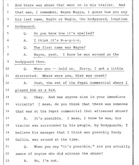 He portrays Jackson as a totally insatiable, reckless abuser who would abuse him even with other people being in the next room, able to walk in on them any time. For example  #LeavingNeverland