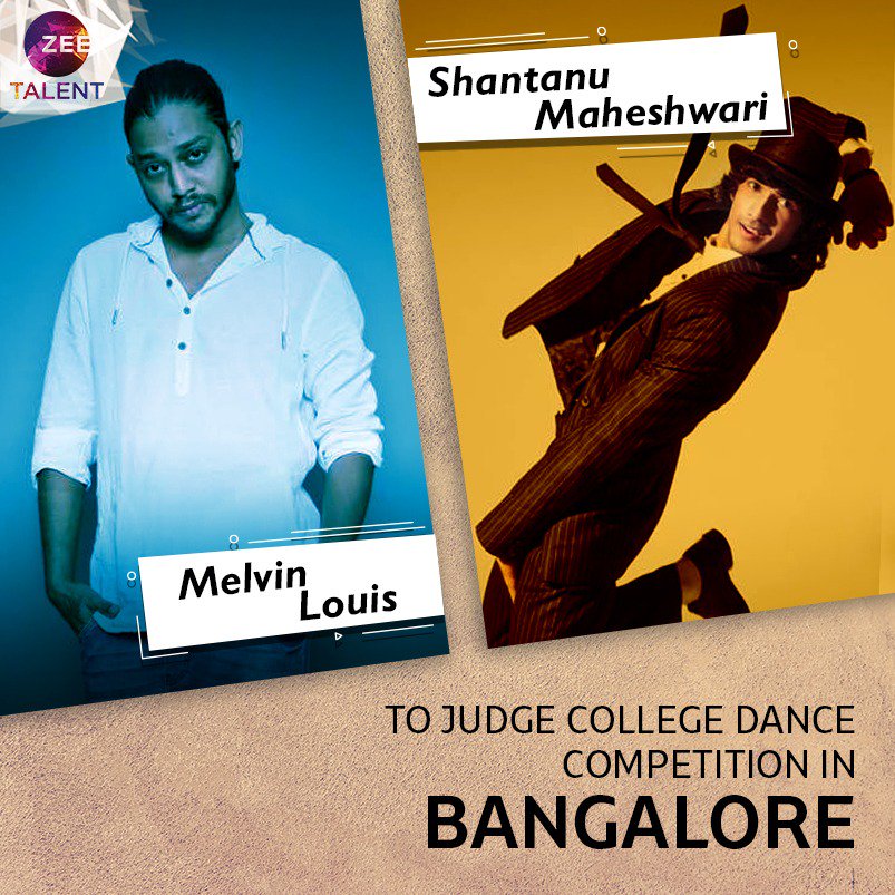 The kings of dance #MelvinLouis and #ShantanuMaheshwari will judge a dance competition in Bangalore in a college event today.