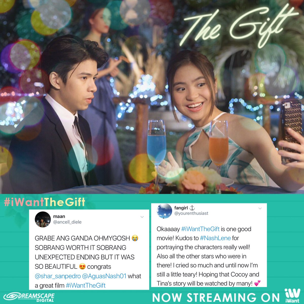 DreamscapePH's tweet photo. Thank you so much for the love! Sa mga hindi pa nakakapanood ng “The Gift” watch it now on iWant! #iWantTheGift https://t.co/apsUOTg1v8