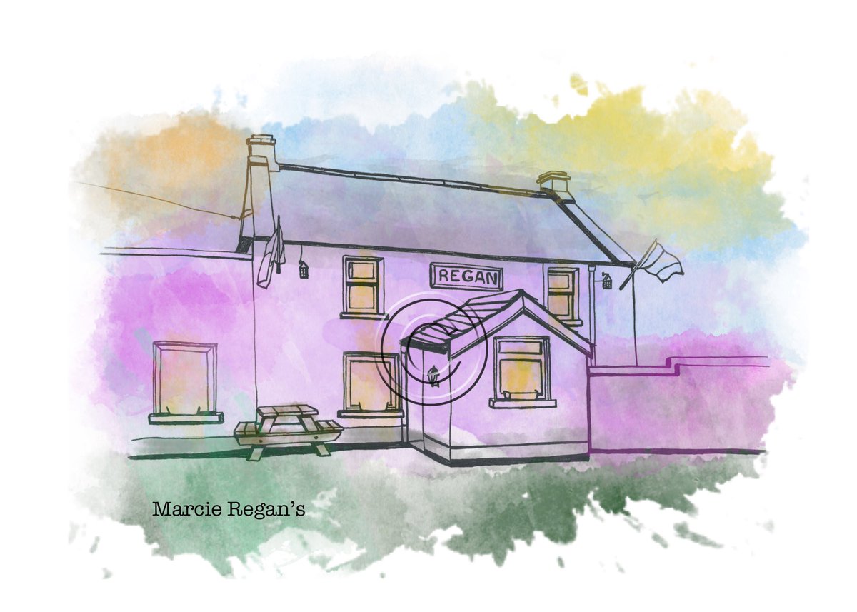 TrimTourismN's tweet photo. Laying claim to the site holding the 2nd oldest license in Ireland dating from the 1300’s , Marcie Regan’s Pub is one of those iconic buildings set along the River Boyne in Trim. 

Print by @Maximillist  &amp; Feena Kavanagh for copies email sales@stayintrim.ie 
#DestinationTrim https://t.co/P2uXuGyRgN