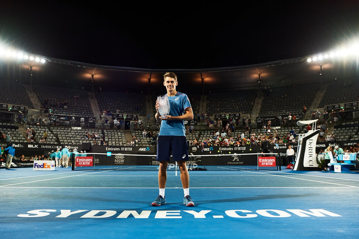 Your 2019 #SydneyTennis men's singles champion: <a href="/alexdeminaur/">alex de minaur</a> 📸

#SydneyTennis