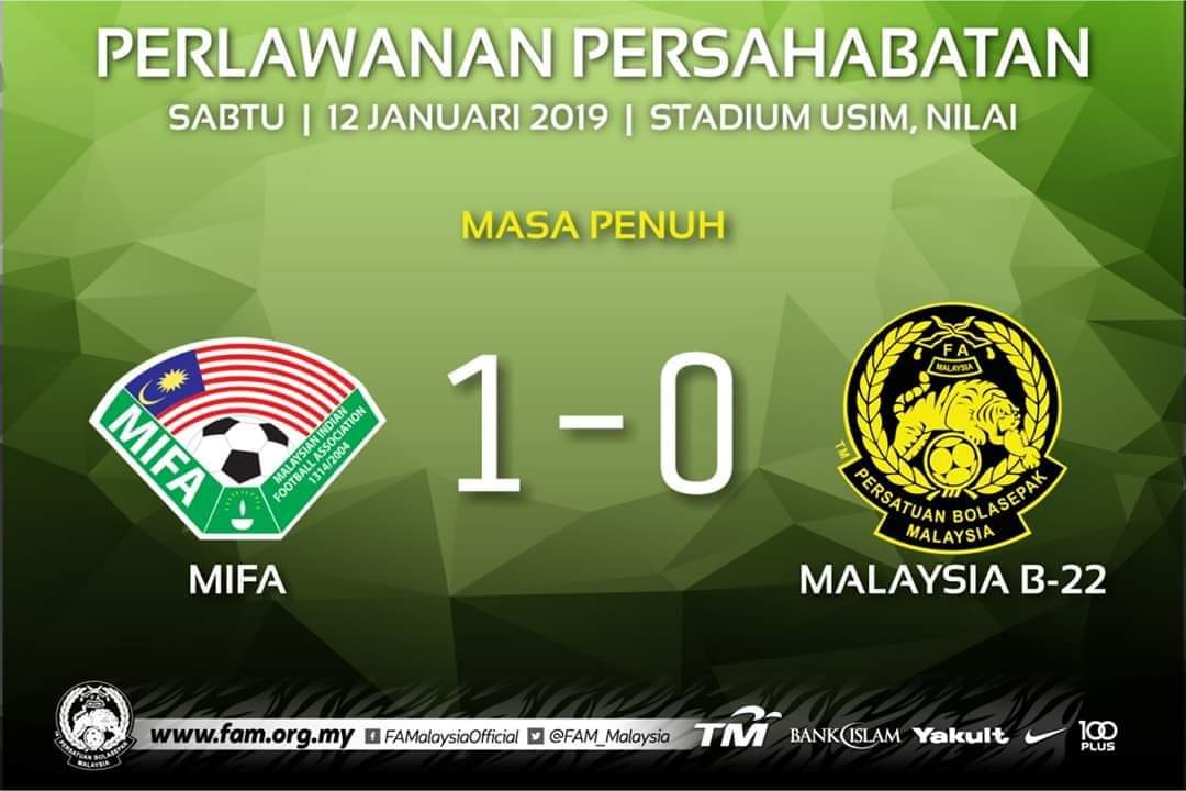 AtokSukan's tweet photo. Perlawanan Persahabatan l Sabtu, 12 Januari 2019

Masa Penuh

MIFA 1-0 MALAYSIA B-22
Pedro Henrique 12'-P

#HarimauMalaya #MalaysiaU22
@FAM_Malaysia https://t.co/Cybfgg9Gf1