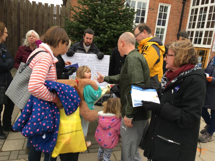 EUraTol's tweet photo. Queue builds up at the #Brexometer in #Acomb #Yorkshire with big #peoplesvote majority despite this having cast a high leave vote at the #referendum https://t.co/1hwjeeLnXQ