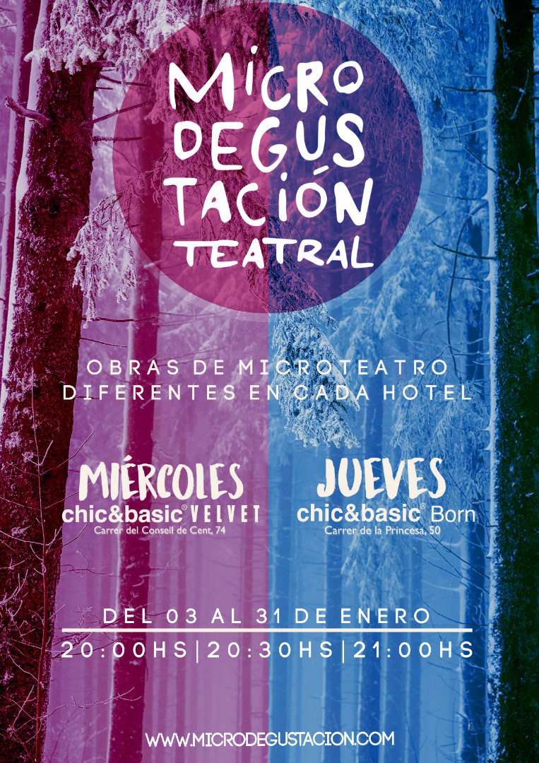 microdgustacion's tweet photo. Enero 2019. 6 microobras de teatro para degustar. Teatro en lugares insospechados de chic&amp;basic Hotels. @chicbasic https://t.co/OLqcAG2Jfl