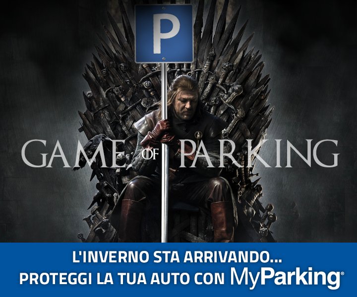 L’inverno è arrivato! I must per difendere la tua auto dai danni del gelo invernale?
✅ catene da neve sempre nel bagagliaio;
✅ additivi antigelo per motore e tergicristalli;
✅ un parcheggio coperto al caldo, con MyParking!

#GameOfParking #GameOfThrones
