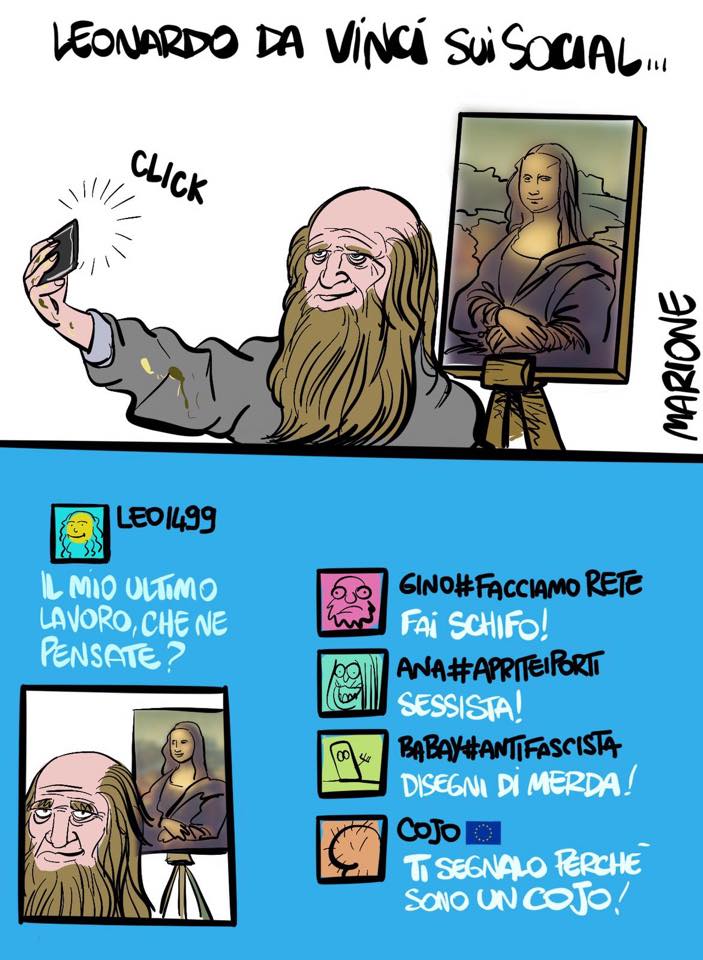 Leonardo Da Vinci al tempo dei social..
#socialmedia #socialpost #Marione