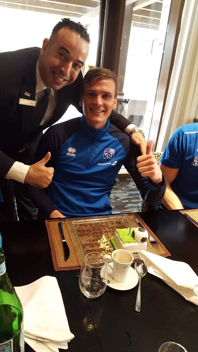 🎉 We have a birthday boy here in Qatar! Kristján Flóki Finnbogason is 24 today! Happy Birthday! #fyririsland