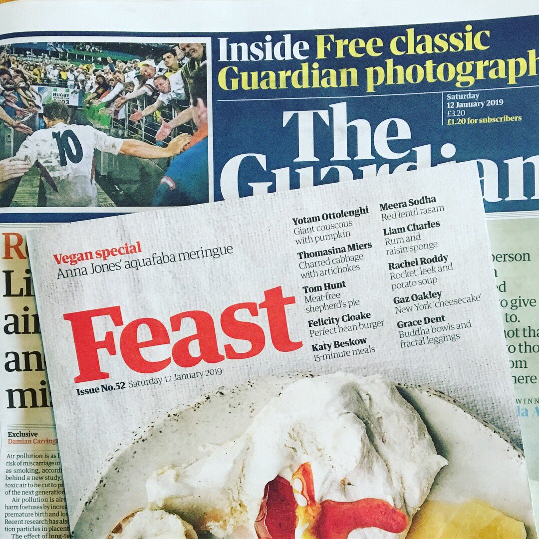 katybeskow's tweet photo. Four recipes from my forthcoming book in @GuardianFeast today! #vegan https://t.co/cBtfND82kN