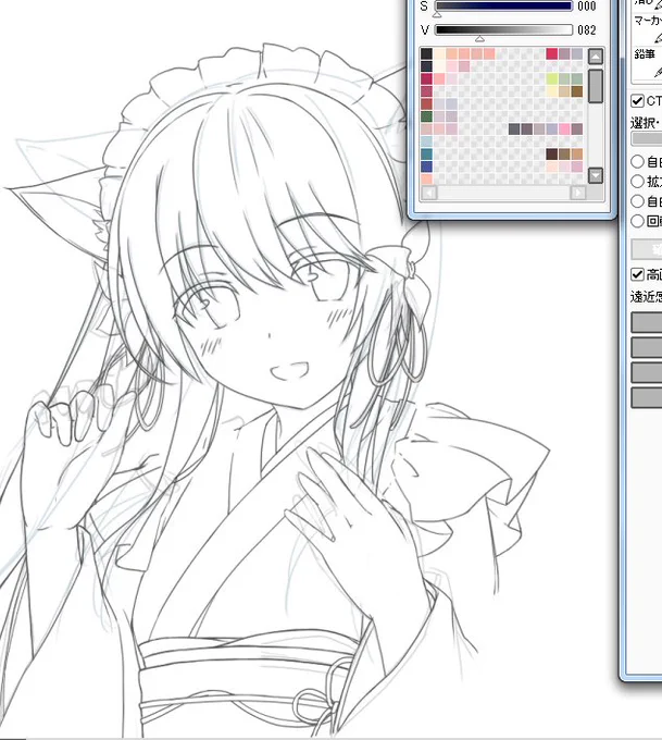 描き初めは撫猫さん。
17日までには完成させたいところ。 