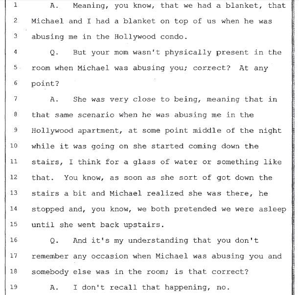 Another addition to how Robson portrays MJ as a totally reckless abuser in contrary to Safechuck's portrayal as an extremely cautious one  #LeavingNeverland