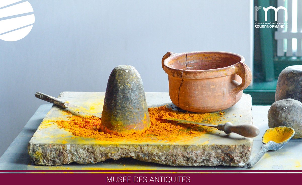 RMM_Rouen's tweet photo. Mardi prochain, au cours de la visite « #Teintures » découvrez la magie des couleurs naturelles faites à partir de #pigment végétal, animal et minéral 🌺🎽😉
| Midi-Musée - Mardi 15/01 à 12h30 - Musée des #Antiquités - 3€ | https://t.co/UbQD70vTjd