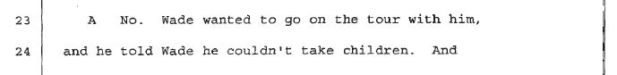 MJ refused to take Wade on the Dangerous Tour and Joy cut him off for six months because he did not even call Wade from the tour. She also had to be the one who pursued MJ to put Wade in his "Jam" video.  #LeavingNeverland