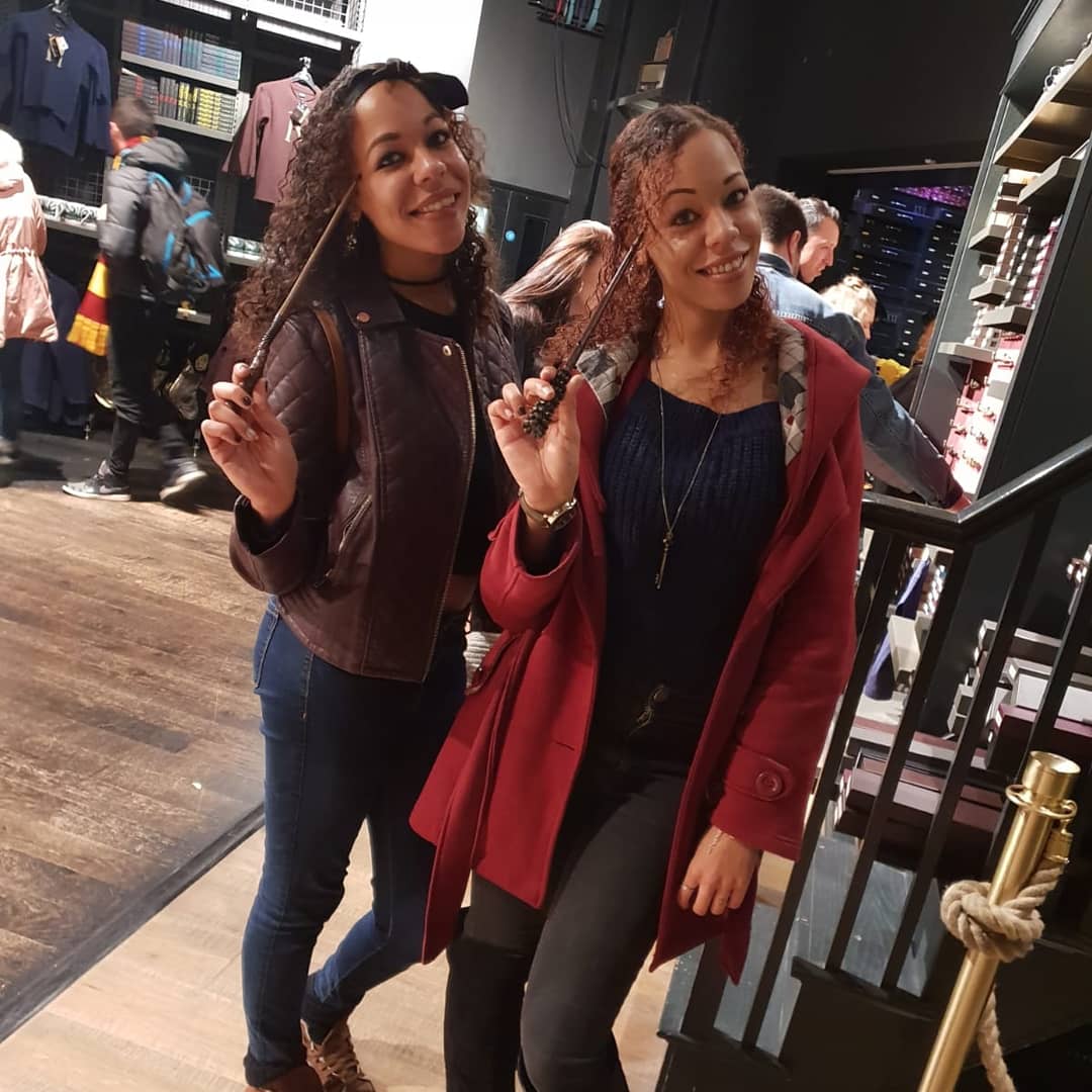 JaxieScarlet's tweet photo. Such a great day being spent with my sisters having fun at the #wbstudiotourlondon what better way to cause some mischief!! 💕#sistersday #wolfpack #londonfun https://t.co/nXC672LQ1c