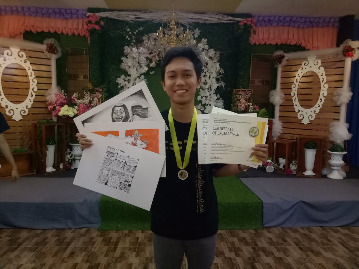 kughyle's tweet photo. What a great way to end my last year as a student journalist. Perfect timing it is. 🙏

Congrats, The Luzonian for being the 5th Top Performing School in Region 4A! 💛
Thank you, Lord! Thank you, Manix!
See you, LHEPC! See you, Pampanga!

#RHEPC
#RHEPC2019 https://t.co/5d9w0UDJKF