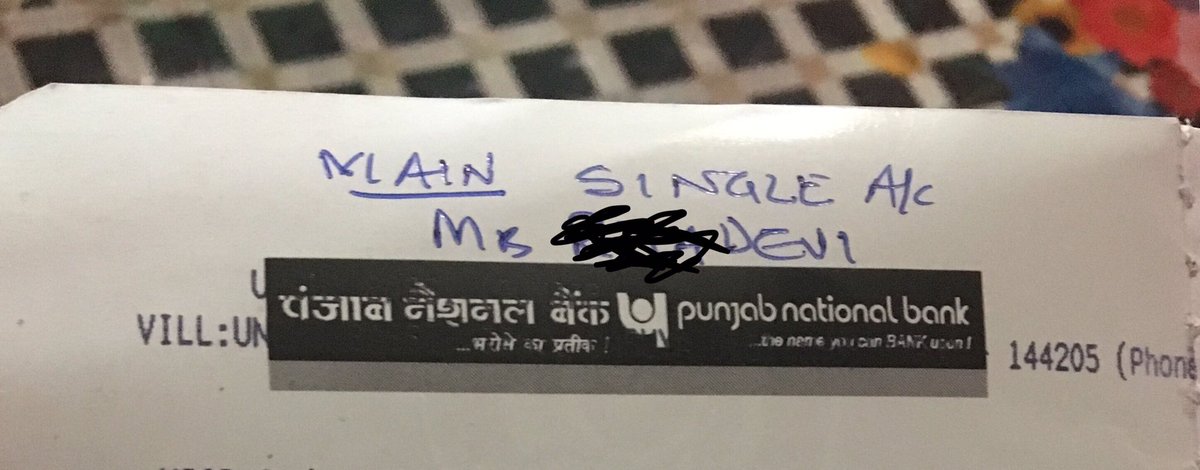  #BirthOfAForcesWidow 7th Tweet See the pic. During her hysteric crying, I made her get all bank pass books she had. Seven came out. Army requires one SINGLE ACCOUNT for pension. Obvious it’s widows. She thought it’s husbands. I checked each and put a X and wrote MAIN on one.