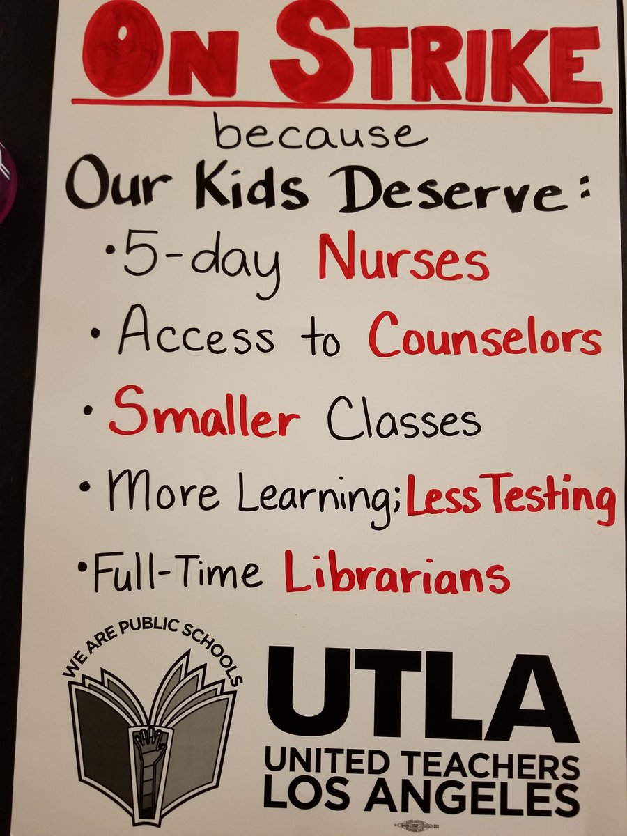 LA Teachers demand better learning conditions for our students! #Schoolsourstudentsdeserve #UTLAStrong #strikeready @UTLAnow