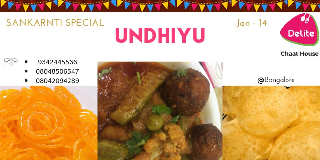 DeliteChaat's tweet photo. Sankranti Special - Gujarati Undhiyu Poori Jalebi is available @ Delite Chaat House 
#undhiyu #delitechaathouse #Sankranti #gujarat #bangalore #food #jalebi #fafda #best https://t.co/T4UX8BFLZI
