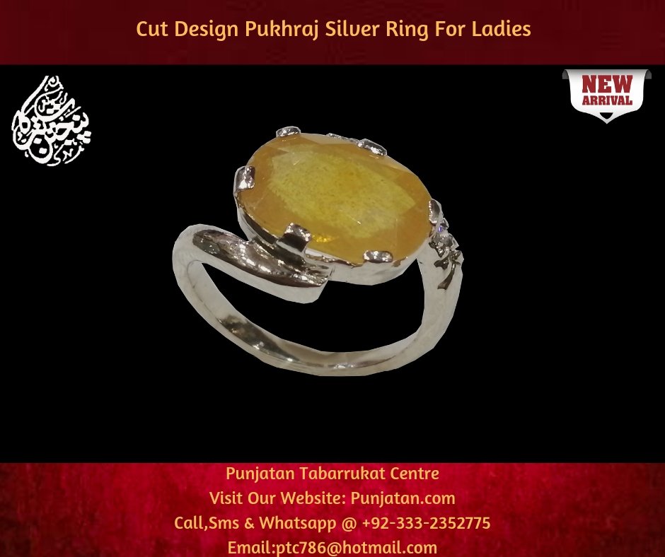 9.25 Ratti 8.55 Carat Natural Yellow Sapphire Pukhraj Stone Panchdhatu  Adjustable Silver Ring for Men and Women