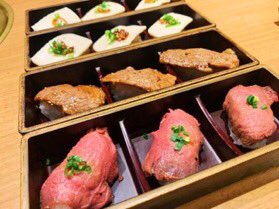 muni_gurume_'s tweet photo. 【肉匠坂井】
@東京：東小金井駅から徒歩12分

肉寿司や焼肉、ユッケの食べ放題を3980円で堪能できるお店。
ローストビーフ寿司や鶏寿司、焼いた肉をシャリに載せる焼肉寿司まで種類も豊富！
肉厚なカルビや上ロース、ローストビーフのユッケも食べ放題！
好きなだけ肉まみれになることが出来ます✨ https://t.co/M5VlzdQ4eK