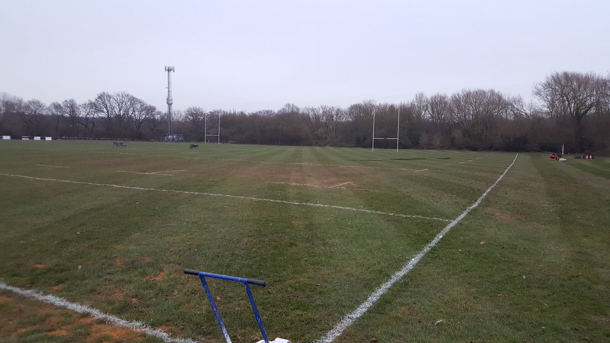 This pitch is used Tuesday, Thursday, Saturday and Sunday for matches/training. Bit of sand, plenty of aeration with <a href="/JohnDeere/">John Deere USA</a> tractor and <a href="/ctmTURF/">Charterhouse Turf Machinery</a> sportplay from @PTuckwellLtd. <a href="/GreenTekGroup/">GreenTek</a> slitter, following the advice of @RFUGroundsman &amp; its the best its ever been!