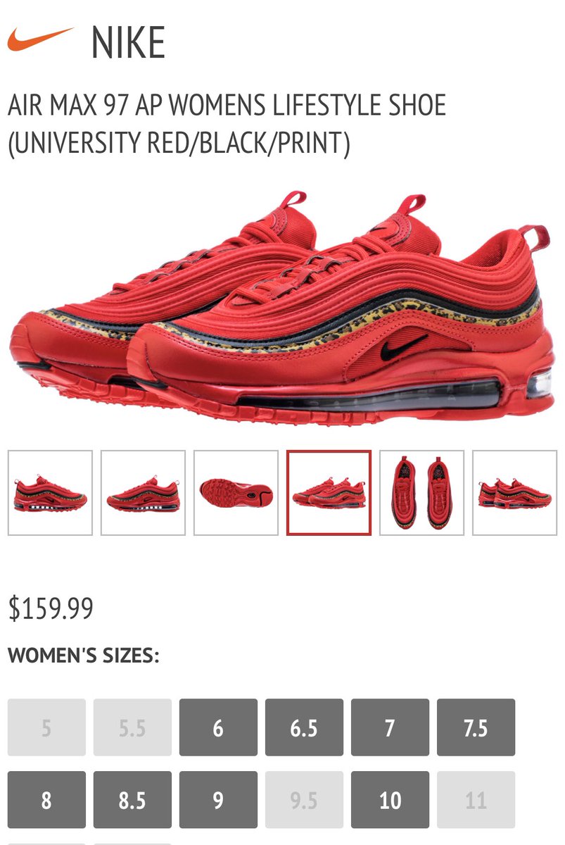 red air max 97 with cheetah