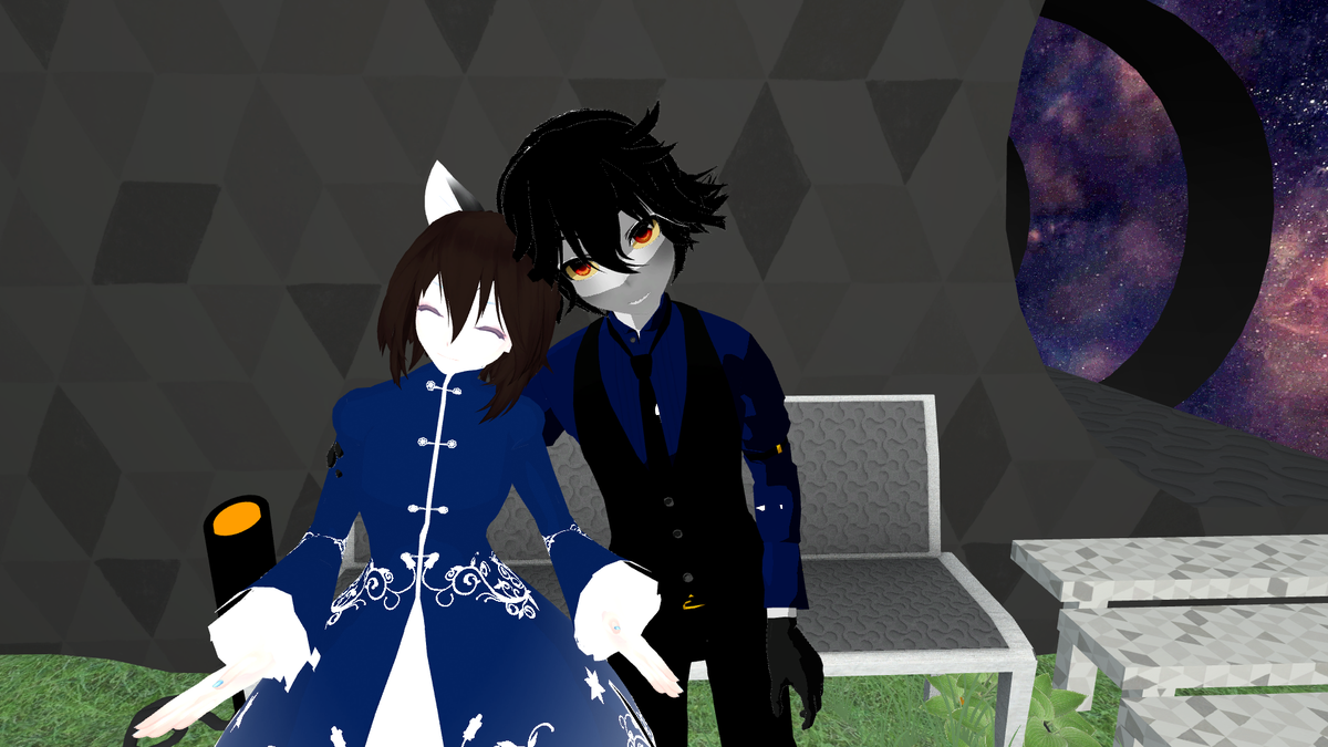 tfmjonny's tweet photo. date night photo, we matched ❤️❤️❤️

#RPbtw #VRChat https://t.co/dtJfKiBAK7