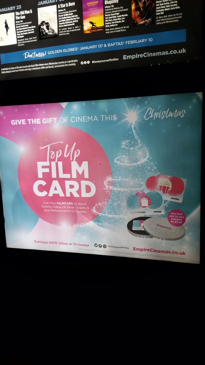 I love the update to your Sutton branch @EmpireCinemas however I made a trip there today especially to buy a film card as a birthday gift and was told that they had run out 😠  I would not have been so annoyed had the staff been unconcerned. Not even offering an apology 😕
