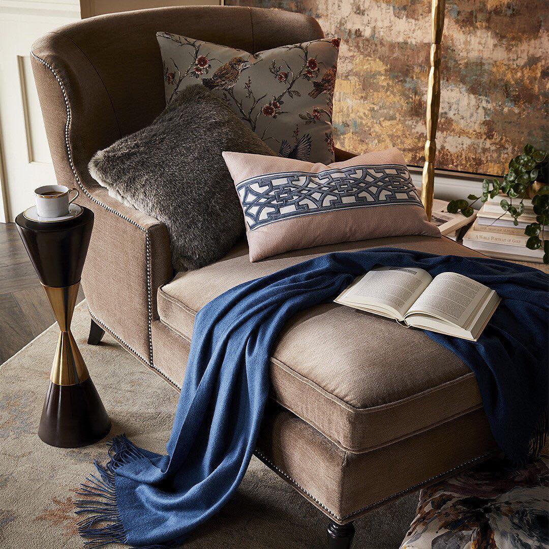 Cozy up to read a book.

Shop luxury lifestyle at #styleiswhat.

#weekend #luxurylifestyle #cozydecor #cozyinterior #luxurydecor #luxuryinterior

photo: <a href="/horchow/">John Walsh</a>