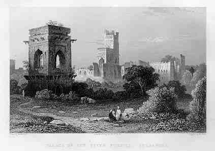 BRITISH INDIA Palace of the seven stories FINDEN 1858 Bijapur Sat Manzili 