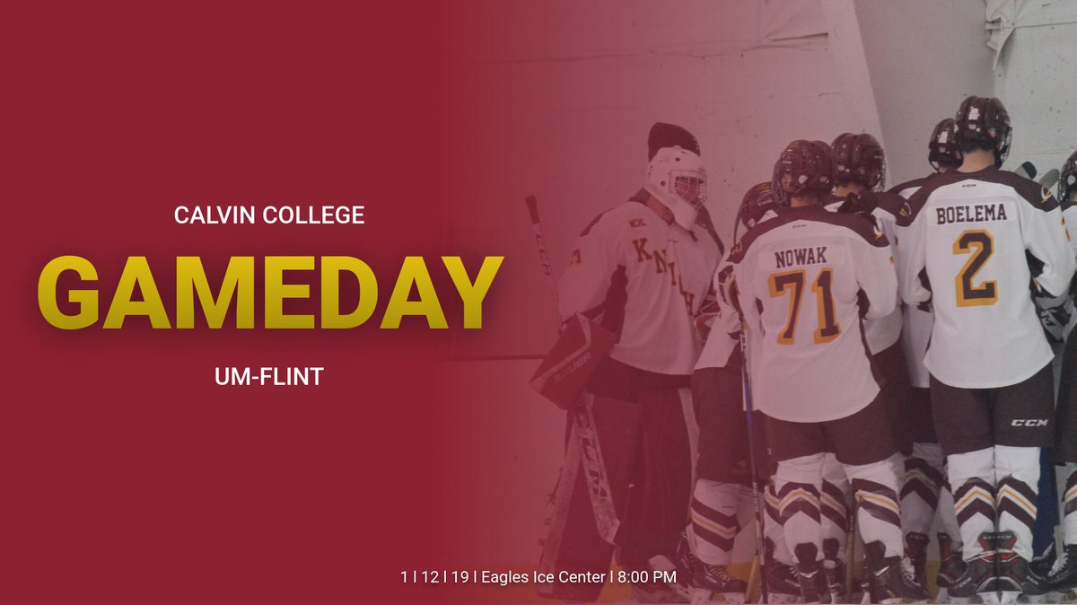 CalvinKnights's tweet photo. @calvinhockey D3 takes on UM-Flint tonight at 8:00 PM at Eagles Ice Center! 
#GoCalvin https://t.co/DULert0sbk
