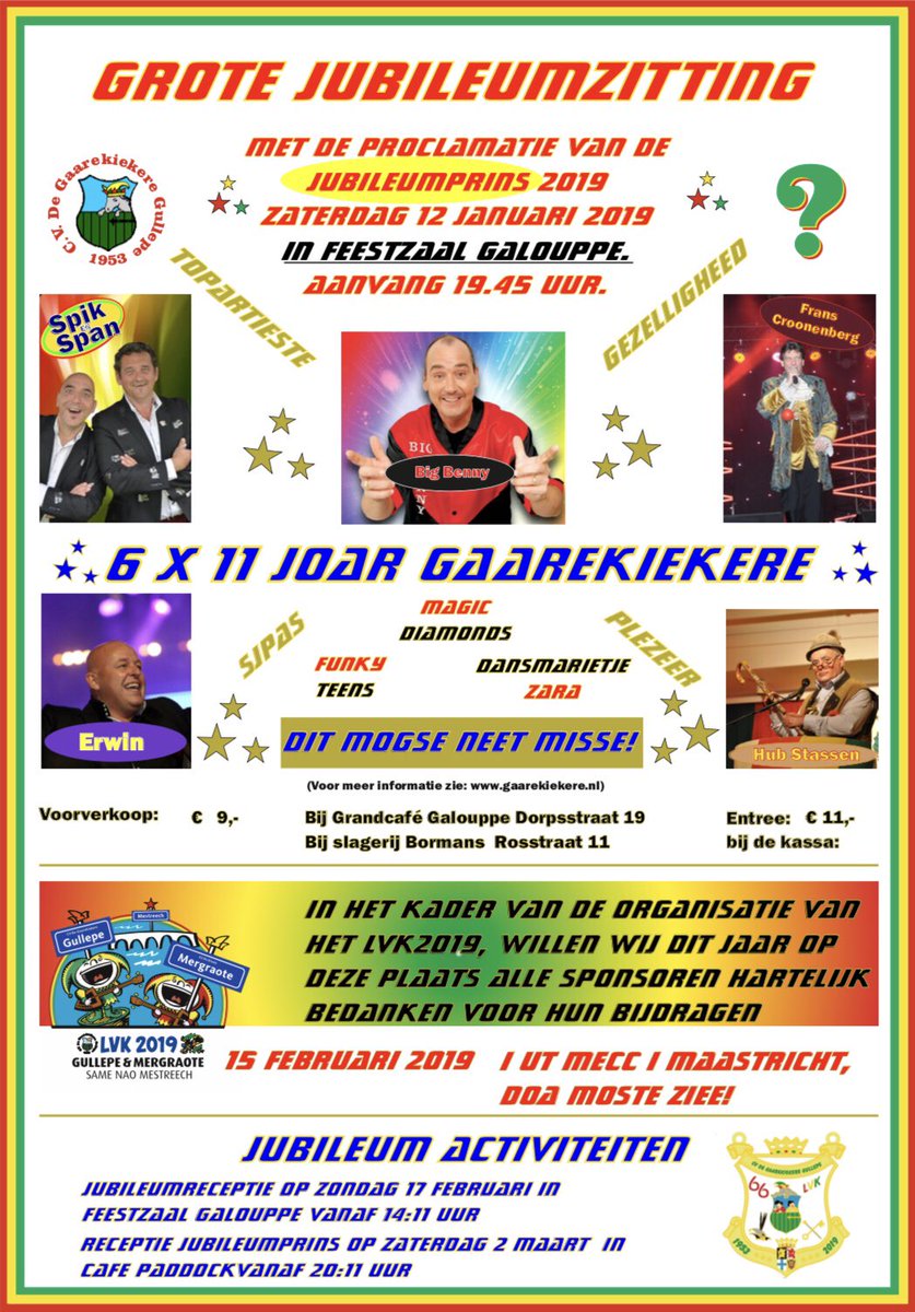 HoubieGui's tweet photo. Wie wordt de nieuwe gemeenteprins? Vanavond weten we het tijdens de grote jubileumzitting van de @Gaarekiekere @GemGulpenWittem https://t.co/RHNXnZCa70