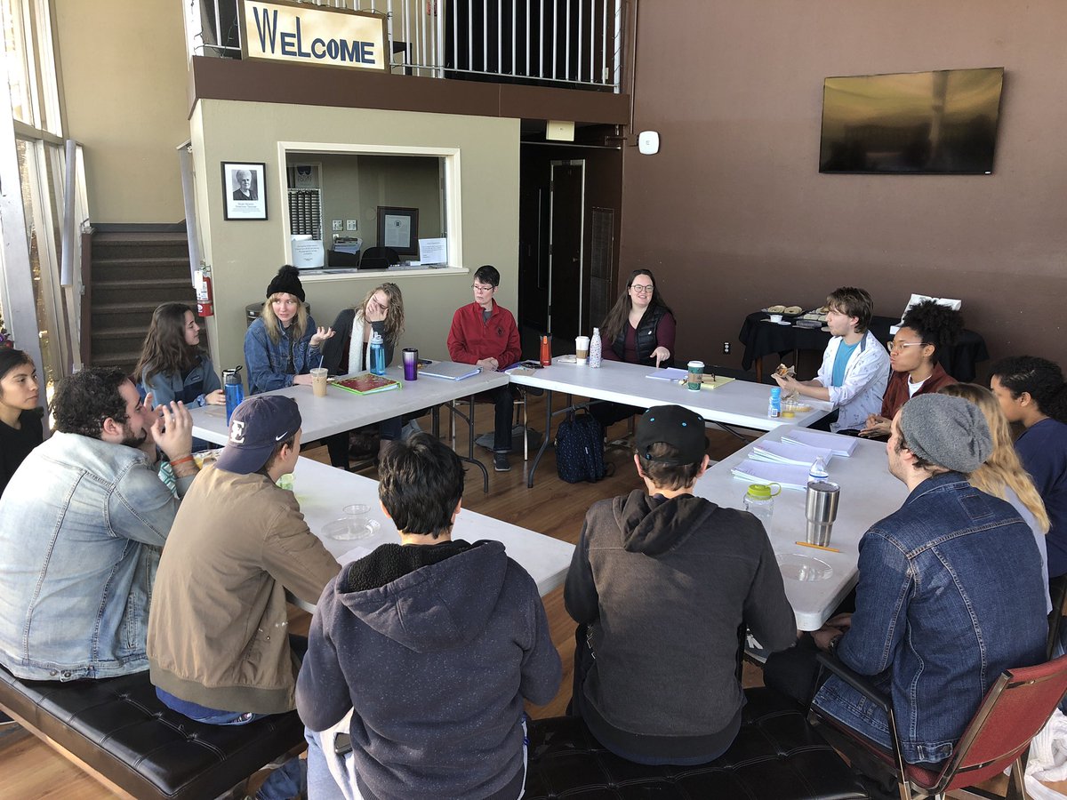 Thank you to everyone who rose early to participate in today’s morning reading of draft #1 of Megan Monaghan Rivas’ new play, Resister, @SEU_MMNT #newplaydevelopment 💕