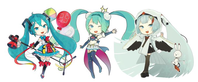 昨年のミクさんズ並べた 