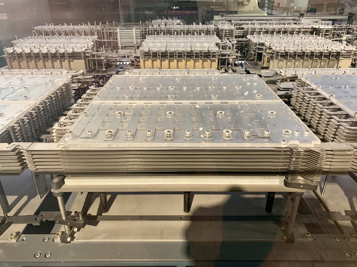 dschmudde's tweet photo. Astonishing. The Zuse Z1 (1938). Eyeing it up, that’s 64 bits of memory stacked 8 plates high for a total of 512 bits of storage in this foreground plate. Programmable via punched tape. What a leap of imagination. https://t.co/7jcU5oEiTO