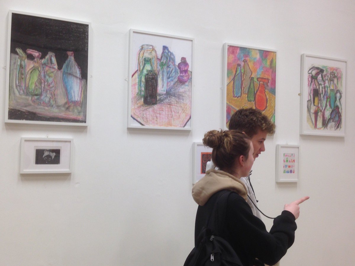 #criwcelf #artexhibition opening event today in the #queensarcade #cardiff check out work by <a href="/StCyresSchool/">St Cyres School</a> @StCyres_Art Emily, Faith, Bianca, Louise &amp; Ian who took part in the #summerschool @ArtsActive with amazing artists <a href="/anneartworks/">Anne Gibbs</a> <a href="/carlchapple/">Carl Chapple</a> 🎨❣️