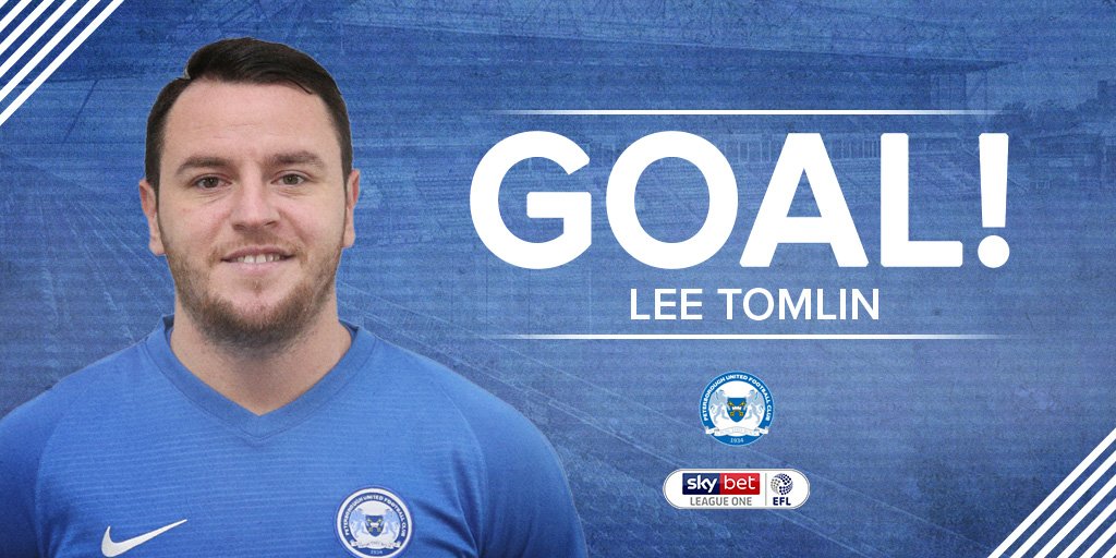 theposh's tweet photo. GOAL | @Leetomlin10 opens the scoring on his second league debut for #pufc, a fine finish into the corner with his right-foot. #PETROC https://t.co/lXqnE7Gru8