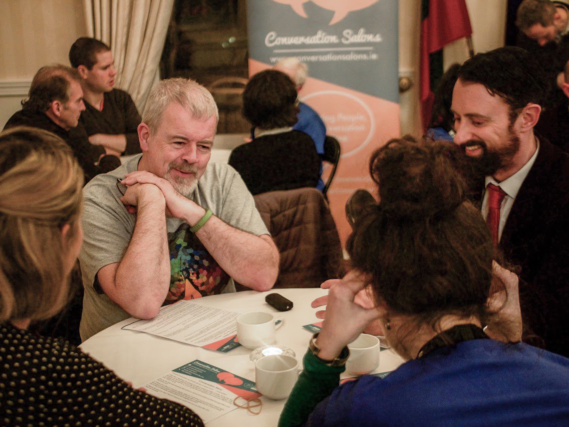 ConversationIrl's tweet photo. We had a lovely and very lively evening at our @firstfortnight Conversation Salon at the Lithuanian Embassy on Thursday, a treasure trove of opinions, ideas, stories and life experiences! #InspiringConversations #ConnectingPeople #FirstFortnightEurope https://t.co/6vM3pCWheR