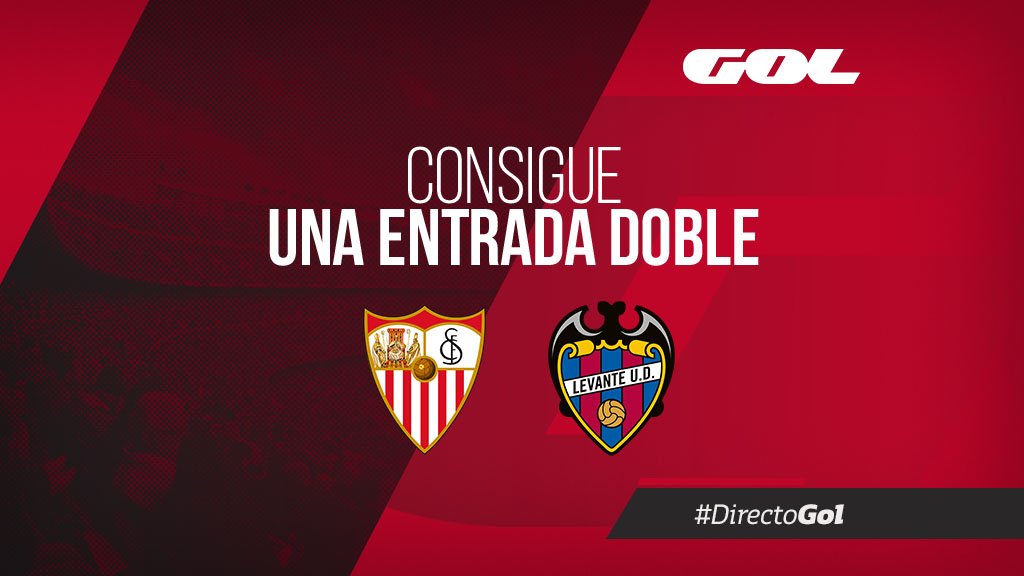 🎁 REGALO | ¡Consigue una entrada doble para el <a href="/SevillaFC/">Sevilla Fútbol Club</a> 🆚 <a href="/LevanteUD/">Levante UD</a>!  

➡️ Sigue a <a href="/Gol/">GOL</a>

➡️ Haz RT

¡A las 18h empieza #DirectoGol!