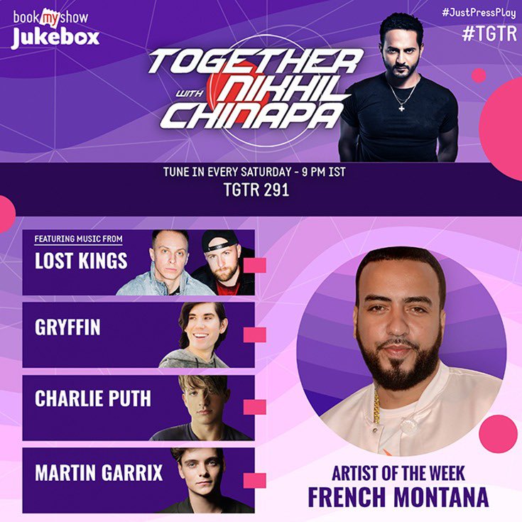 Nikhil Chinapa (@nikhilchinapa) on Twitter photo The first episode for 2019 is up!! A mad selection of dance music on tonight’s episode of TOGETHER on <a href="/BMSJukebox/">BookMyShow Jukebox</a> put together by @NawedKhan_ and me.
To listen, just click here: bookmy.show/TGTR291 #TGTR The first episode for 2019 is up!! A mad selection of dance music on tonight’s episode of TOGETHER on <a href="/BMSJukebox/">BookMyShow Jukebox</a> put together by @NawedKhan_ and me.
To listen, just click here: bookmy.show/TGTR291 #TGTR