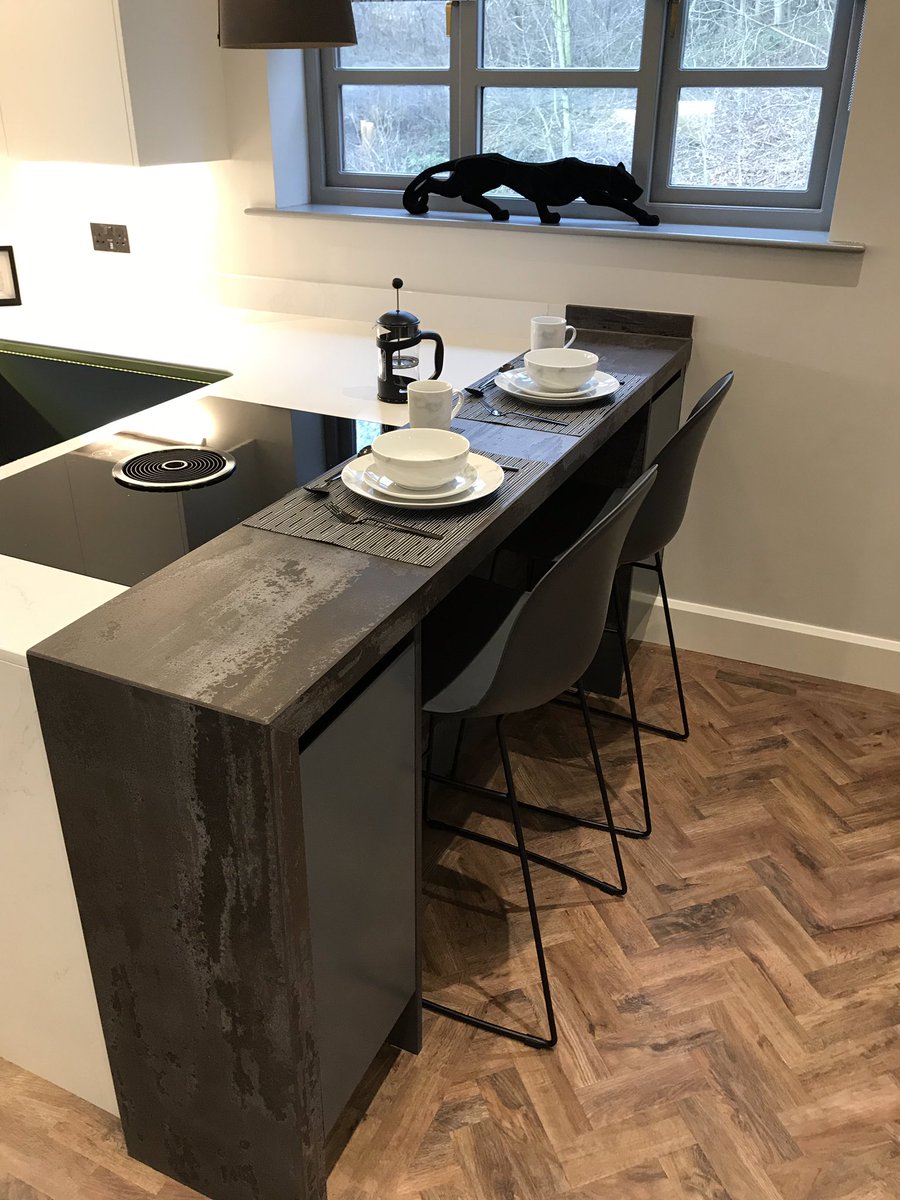 Our new “Modernist” kitchen display is now fully finished with some nice accessories including the @petemckee “welcome to Sheffield” print. @silestonebycosentino @dektonbycosentino @busterandpunch @boracookingsystems @armacmartin