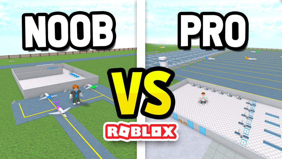 Seniac On Twitter Roblox Noob Vs Pro In Itty Bitty Airport Https T Co Irhsfae1rd - roblox noob or pro