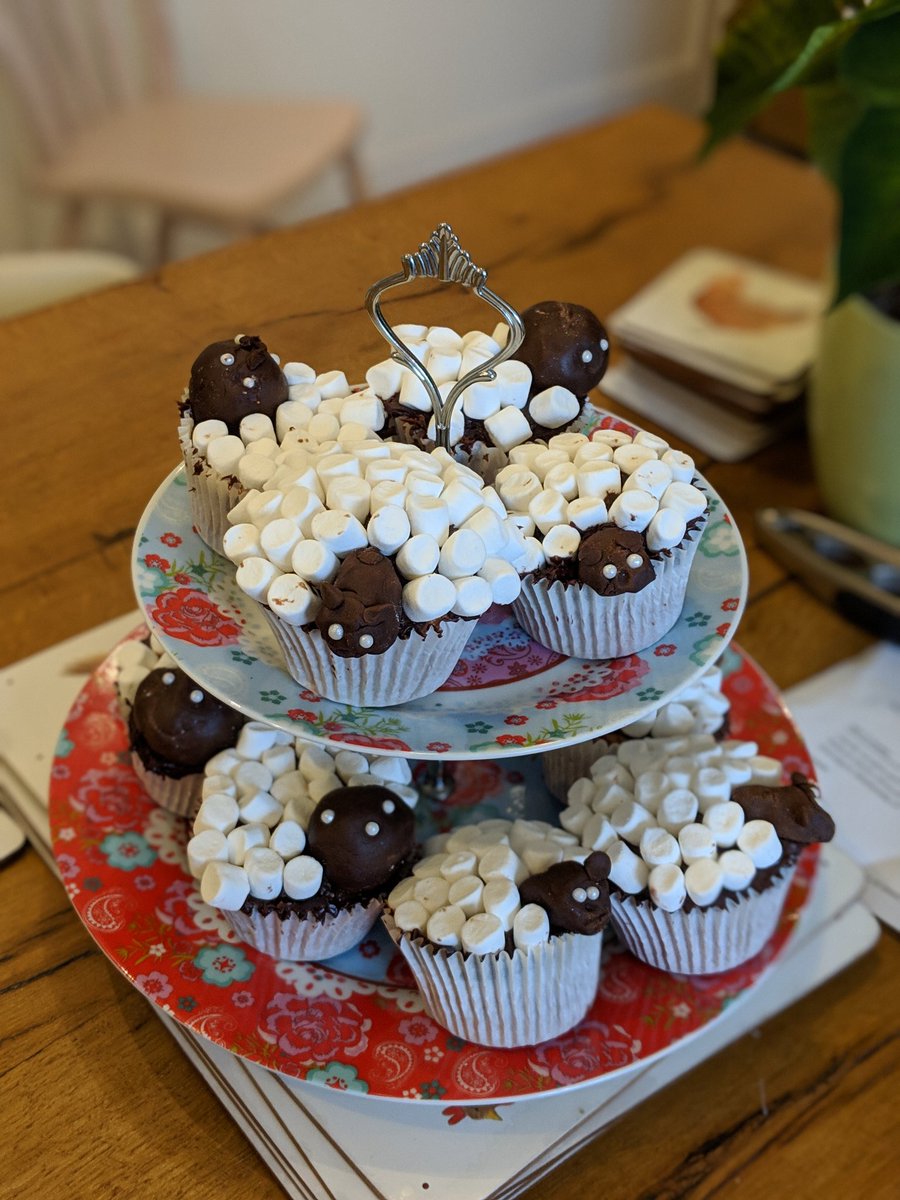 We love these sheep cupcakes that some of our younger guests have been busy making 🐑👍