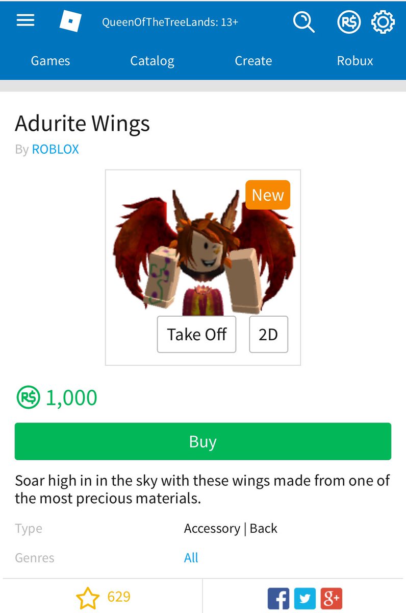 Roblox Notifier On Twitter New Back Accessory Adurite Wings