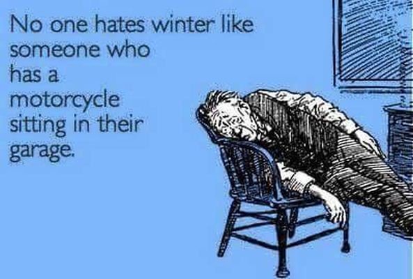 DKCustom1's tweet photo. Winter Sucks!

#wintersucks #diewinterdie #iwanttoride #bikerlife #harleylife #lifebehindbars #idratherberiding https://t.co/d1GMXodFTA
