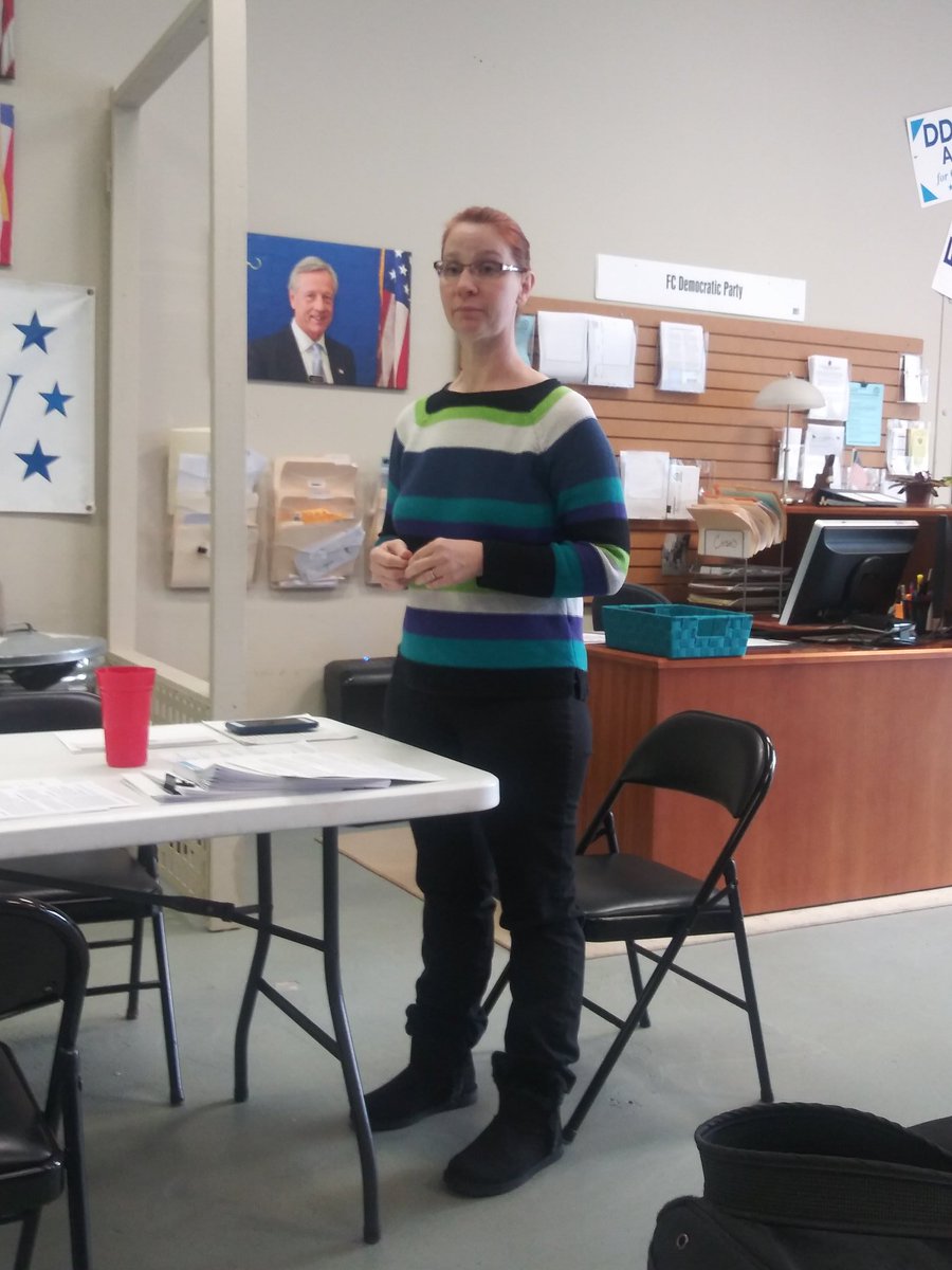 ForsythDemsNC's tweet photo. #ForsythDems Jenny Marshall, 1st Vice Chair, is leading our meeting today.  Several topics of training including The NC Plan of Organization.  We are getting the work done.  We must make our foundation strong. @ForsythDems Thank you.  #BlueWaveTheSequel https://t.co/PX8BHVVrfp