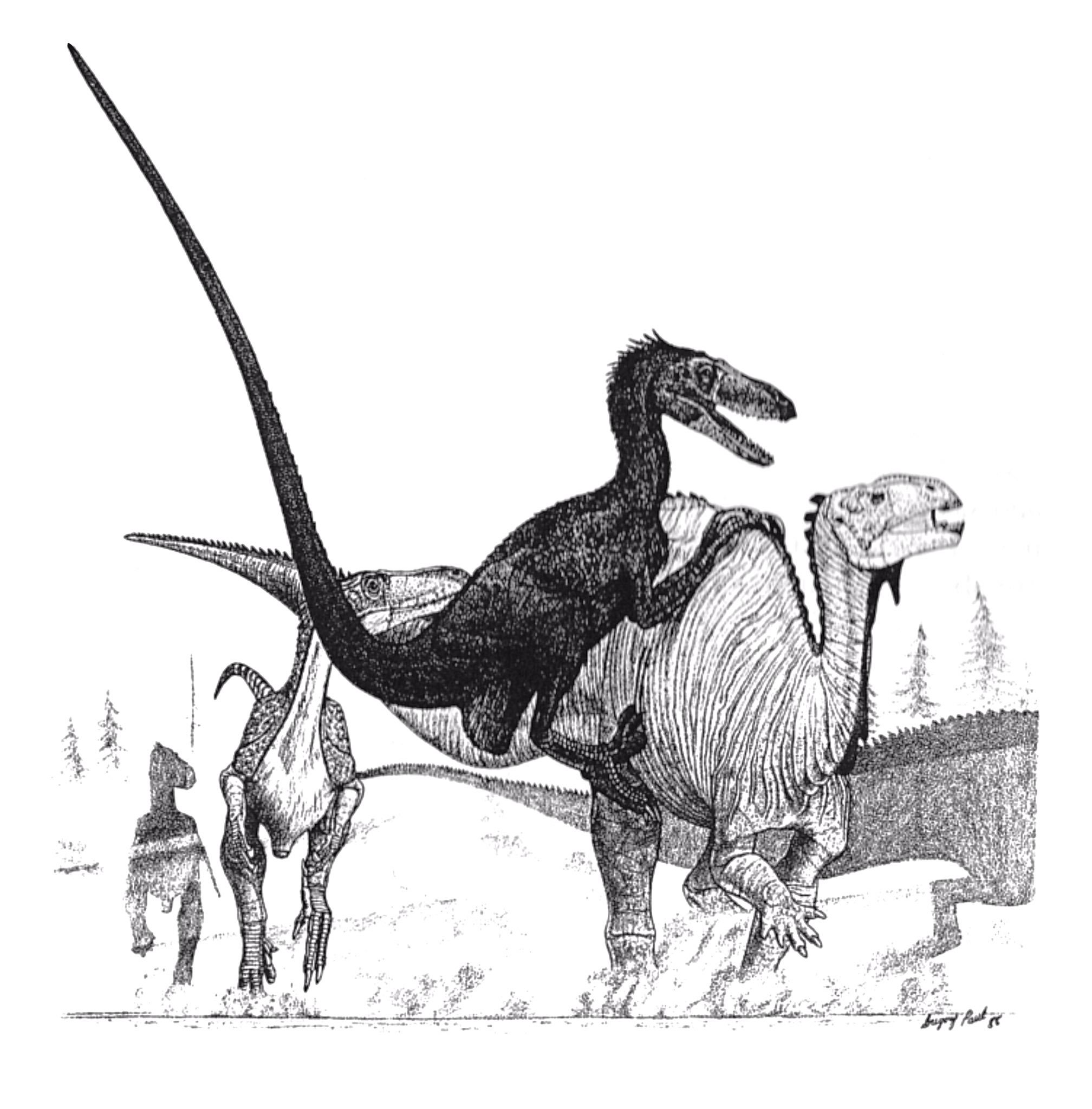 Динозавр с ирокезом