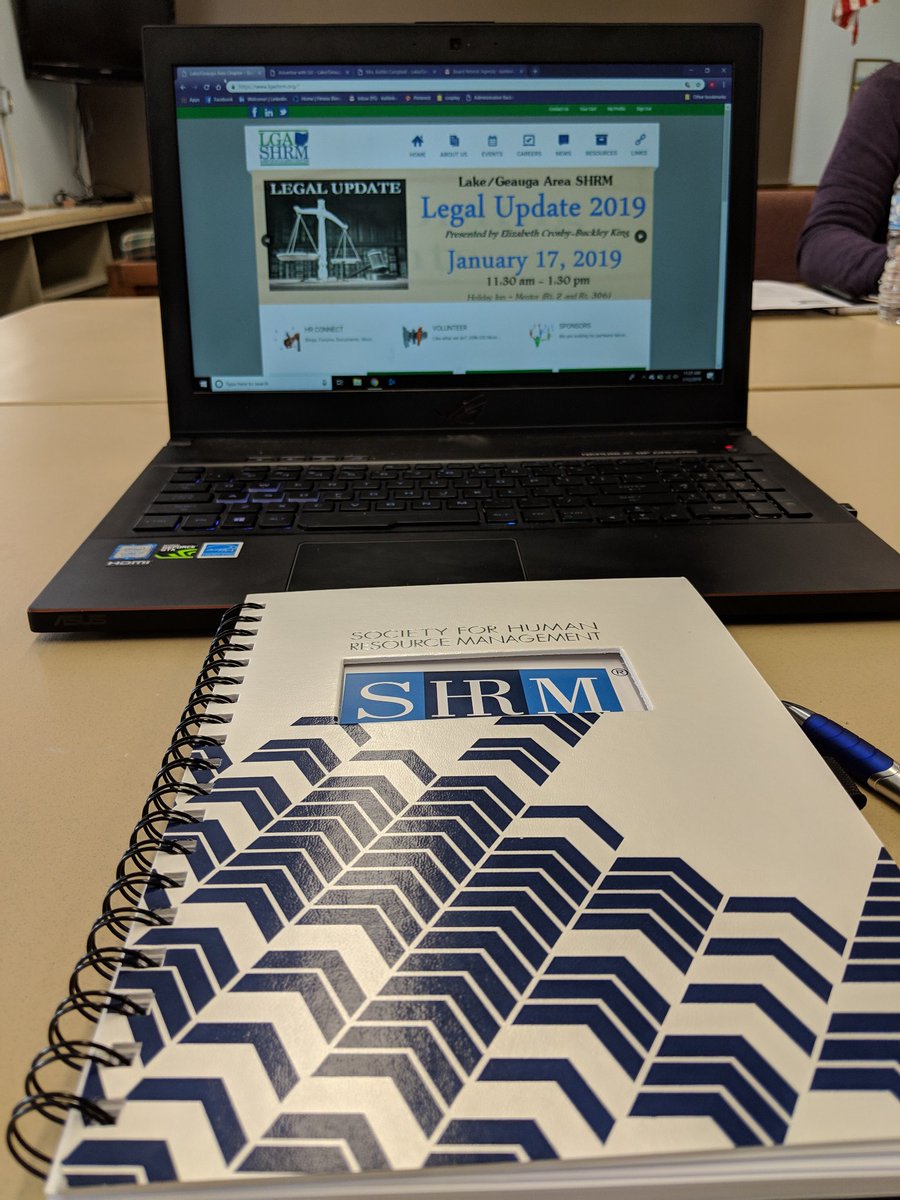 Your LGA SHRM Board is hard at work this Saturday morning putting together our plan for the 2019 year. Stay tuned for what we have coming up! Coming up this Thursday is our Annual Legal Update, we hope to see you there! Register at lgashrm.org/events

#shrm #LGASHRM