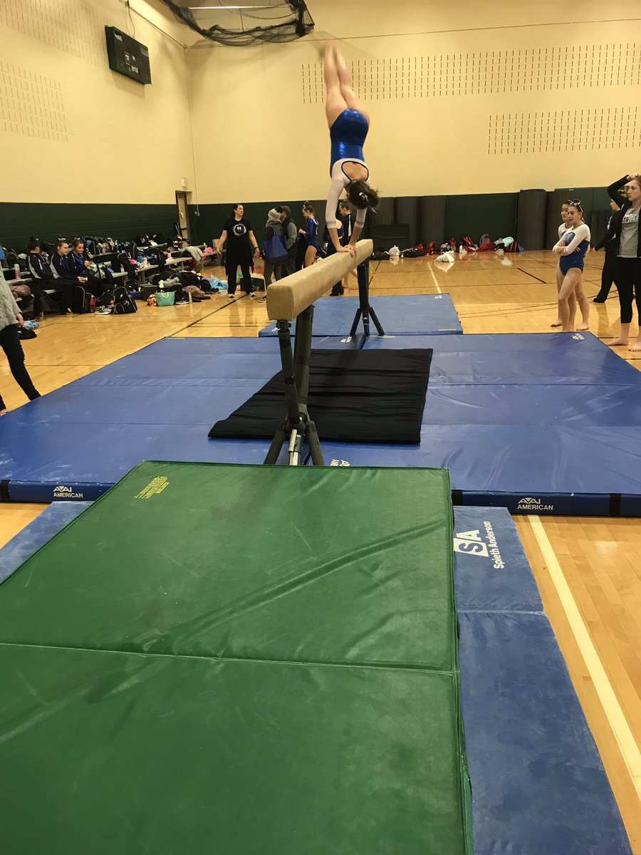LibGym's tweet photo. Our lib gymnastics warming up their second event!! Lets go ladies💙 https://t.co/nTR0KUIIhG
